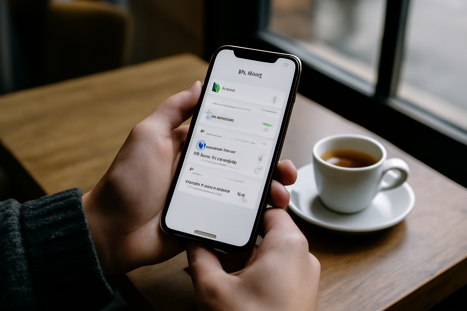 Personne réglant les paramètres de batterie et de luminosité sur un smartphone en conditions réelles