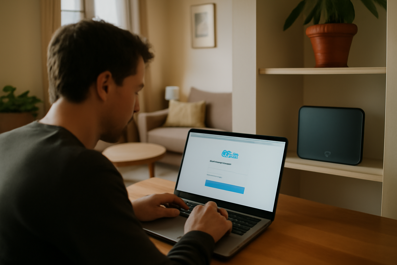 Connexion à mabbox.bytel.fr sur un ordinateur connecté à une Bbox