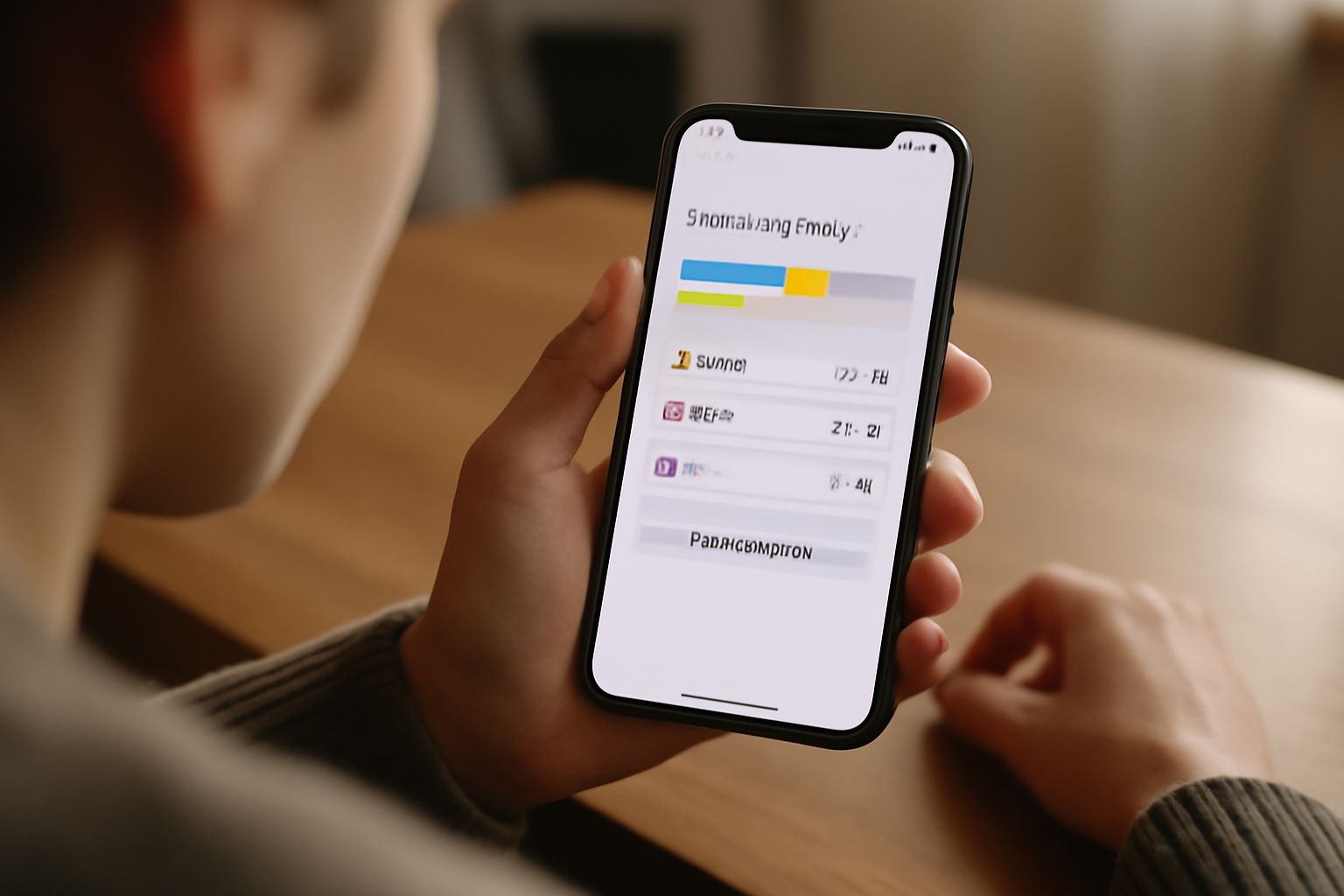 Écran de smartphone montrant l’analyse du stockage avec suppression de fichiers volumineux et libération d’espace
