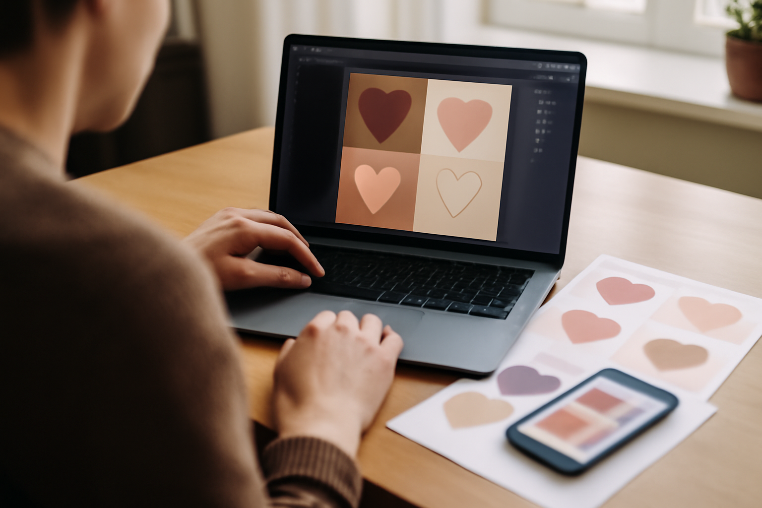 love art : visuels d’amour et design cohérent pour affiche et produit