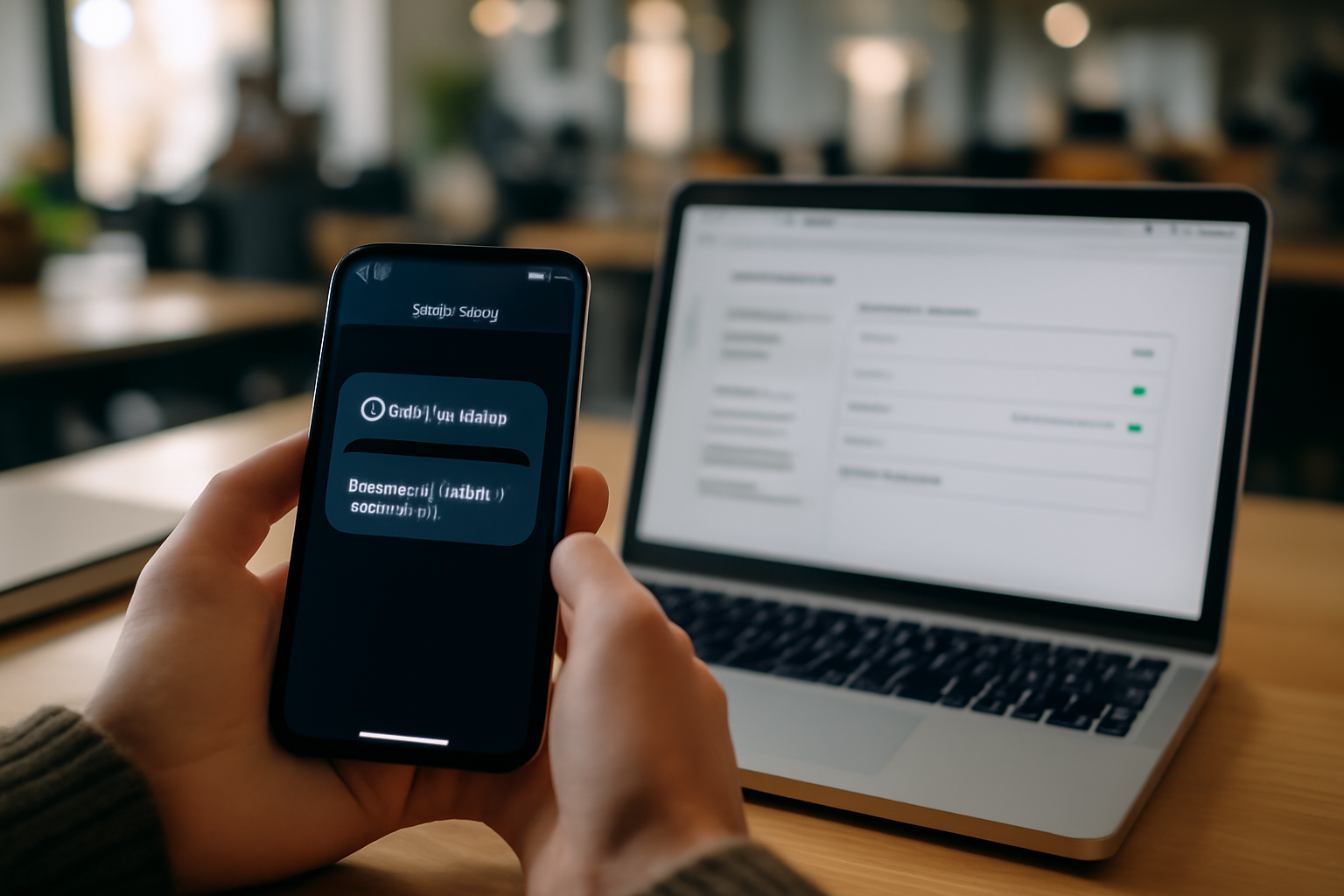 Minimax IA sur un écran, interface d’assistant avec réponses structurées et contrôles en arrière-plan