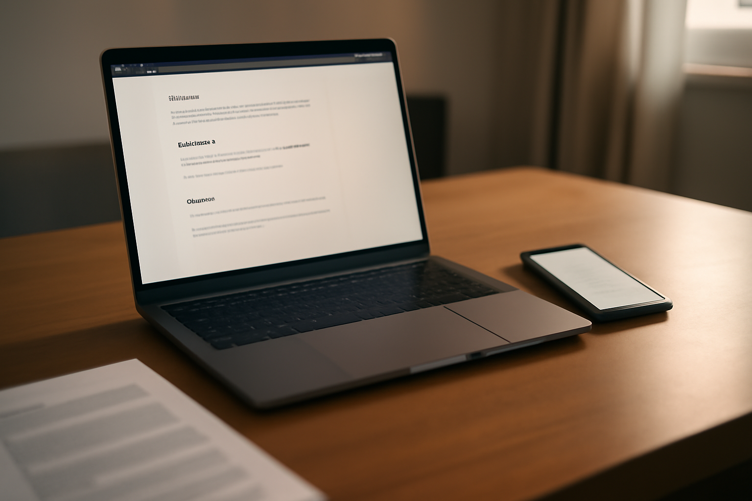note gpt sur un ordinateur portable avec transcription d’un cours et notes structurées