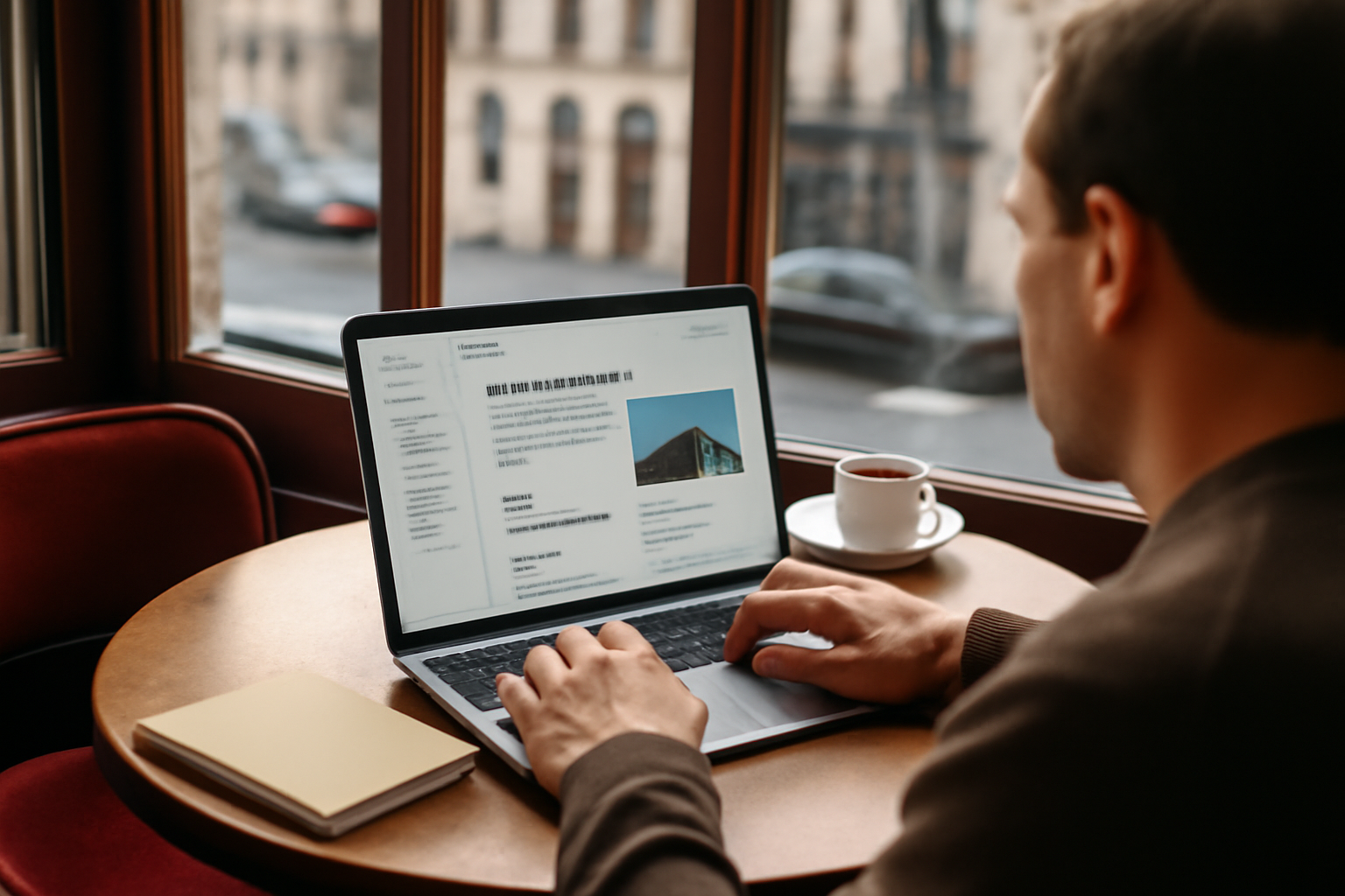 wegic.ia sur écran : création de site web avec IA, bureau en France