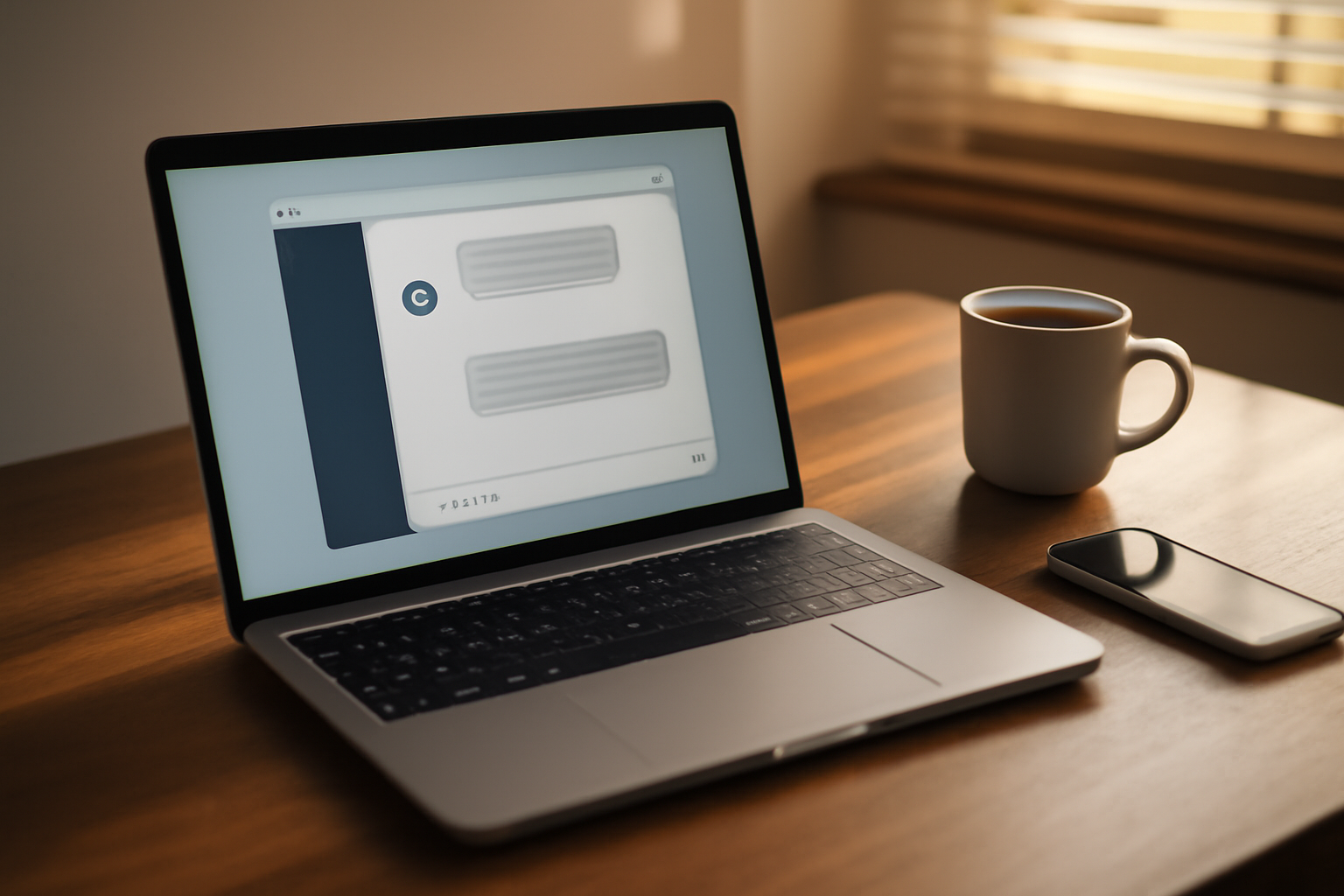 youchat sur écran d'ordinateur avec interface de chat You.com, lumière de bureau réaliste